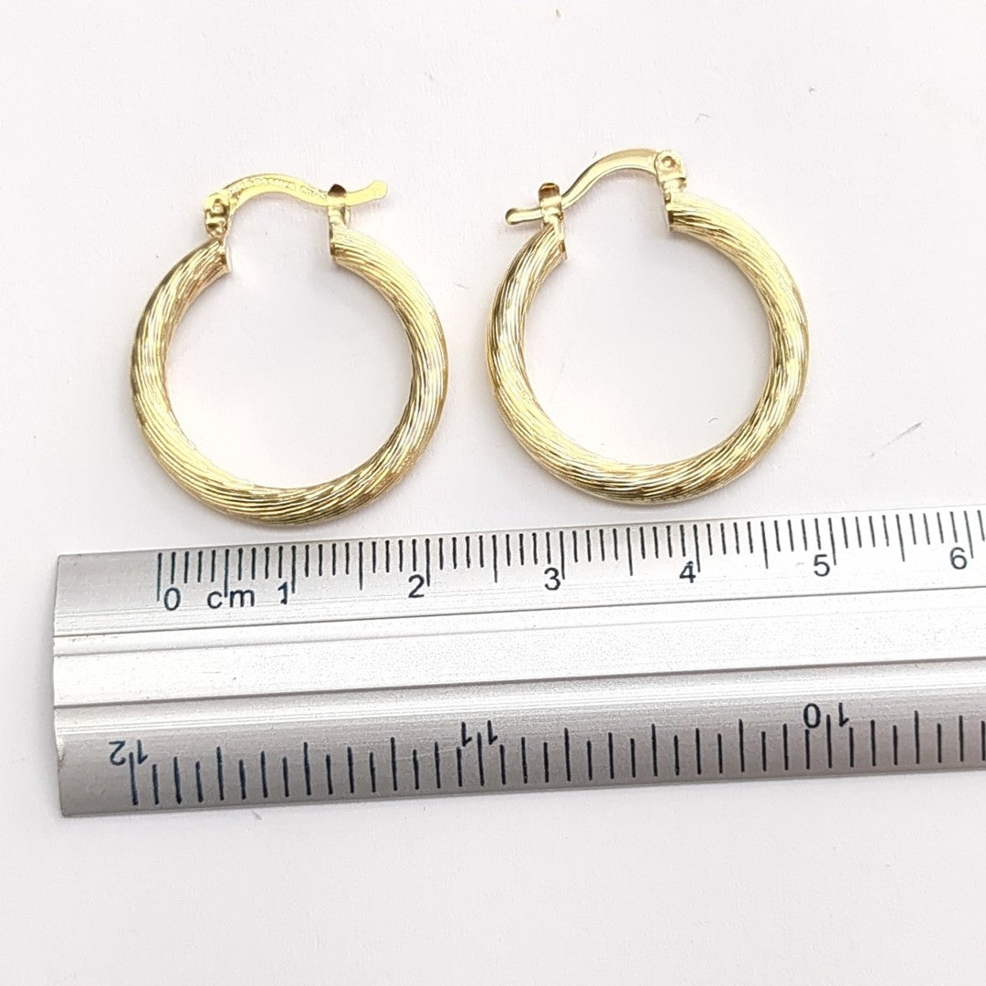ARETES TEJIDO ARRACADAS ASTRIADAS 14K 2.8 GR (NUEVO)