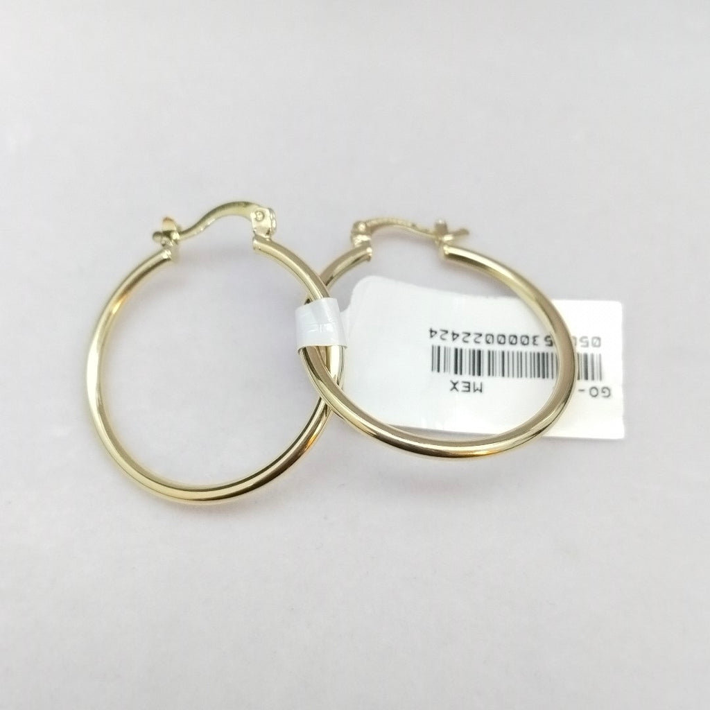 ARETES TEJIDO ARRACADAS LISAS 14K 1.5 GR (NUEVO)