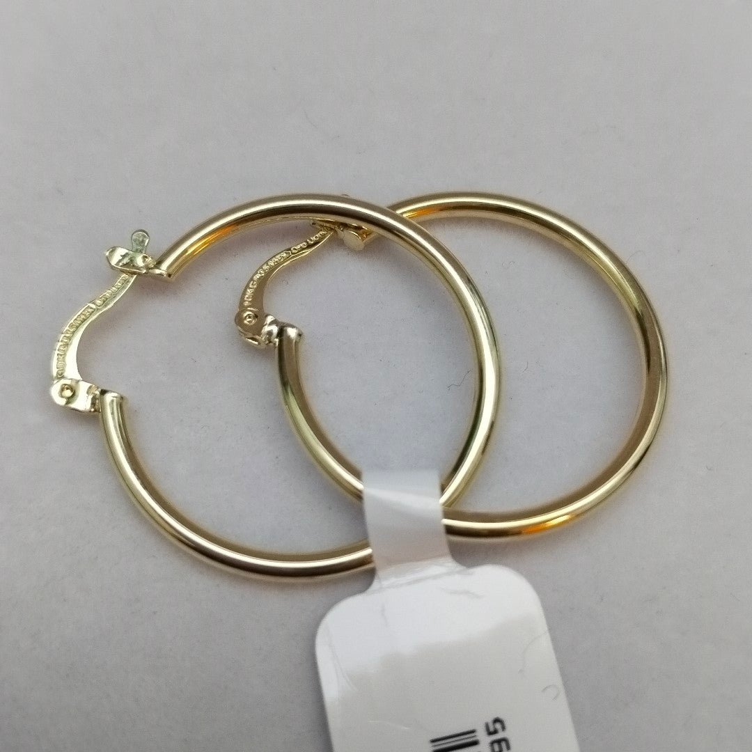 ARETES TEJIDO ARRACADAS LISAS 14K 1.4 GR (NUEVO)