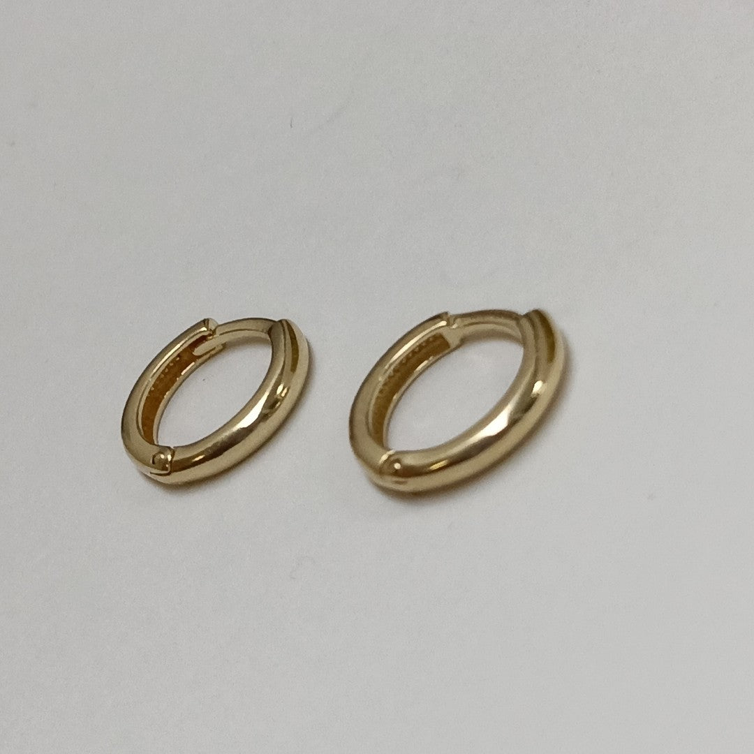 ARETES ARRACADAS LISAS 10K 1.2 GR (NUEVO)