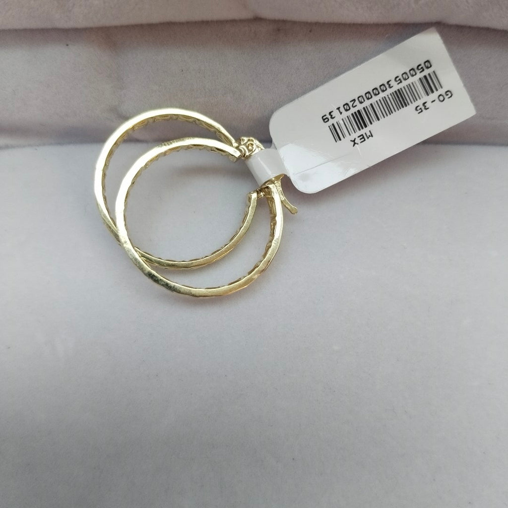 ARETES TEJIDO ARRACADA CON GRECAS 14K 2.6 GR (NUEVO)