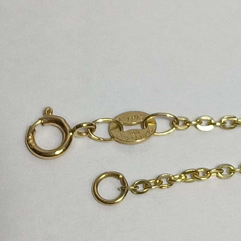 PULSERA ESP CON FIG CORAZONES 14K 18 CM 1.7 GR (NUEVO)