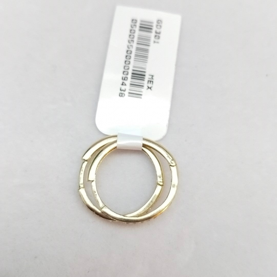 ARETES ARRACADAS C CIRCONIAS 14K 2 GR (NUEVO)