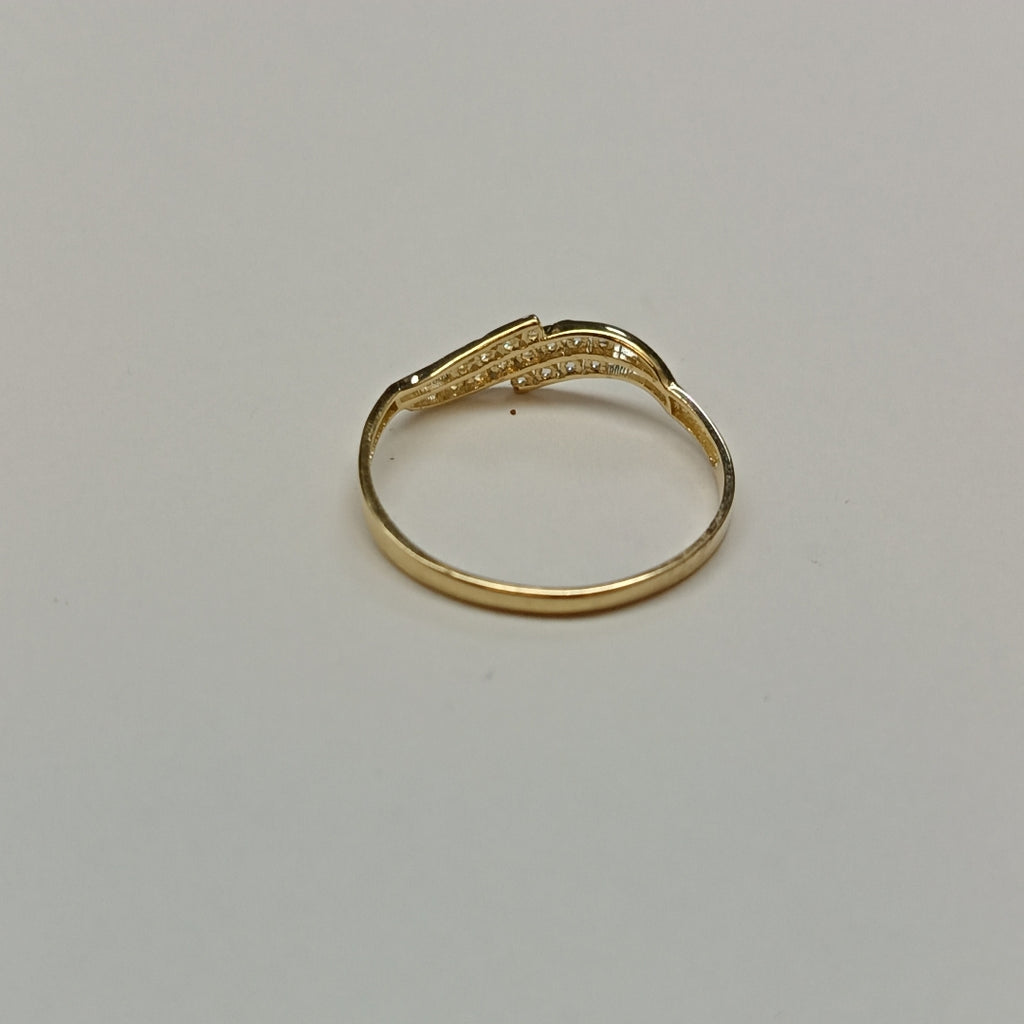 ANILLOS CON CIRCONIAS 14K TALLA 7 0.9 GR (NUEVO)