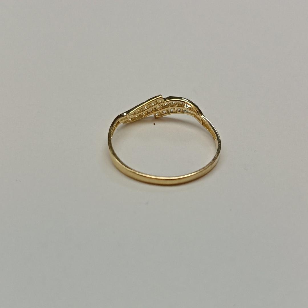 ANILLOS CON CIRCONIAS 14K TALLA 7 0.9 GR (NUEVO)