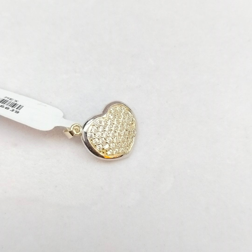DIJE CORAZON CON CIRCONIAS 14K 1.8 GR (NUEVO)