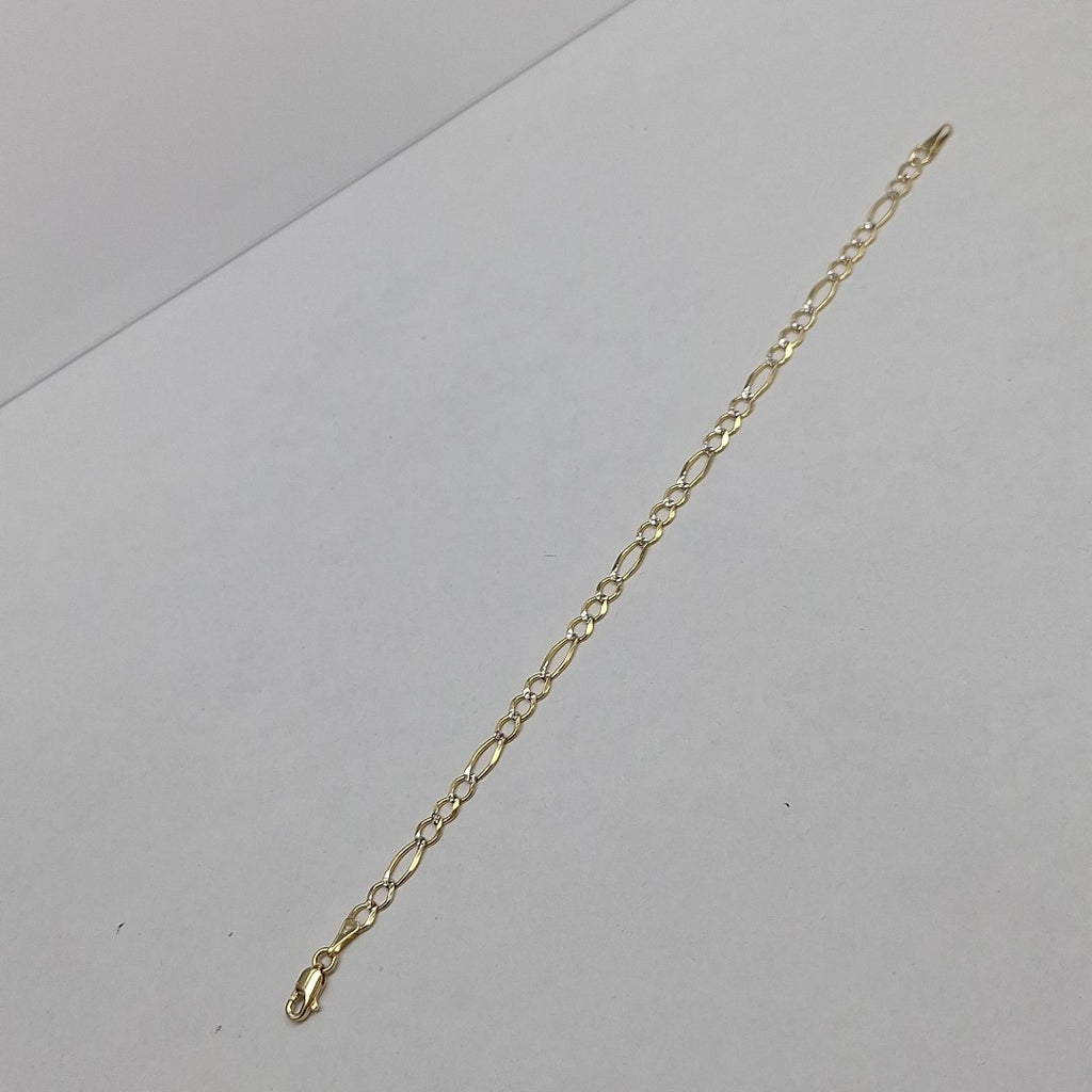 PULSERA 3X1 DIAMANTADA 14K 18 CM 2.7 GR (NUEVO)