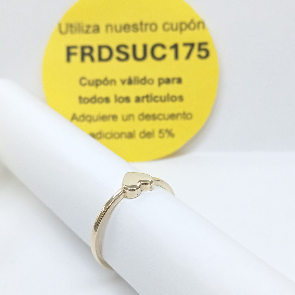 ANILLOS ANILLITO FIG CORAZON 10K TALLA 7 1.1 GR (NUEVO)