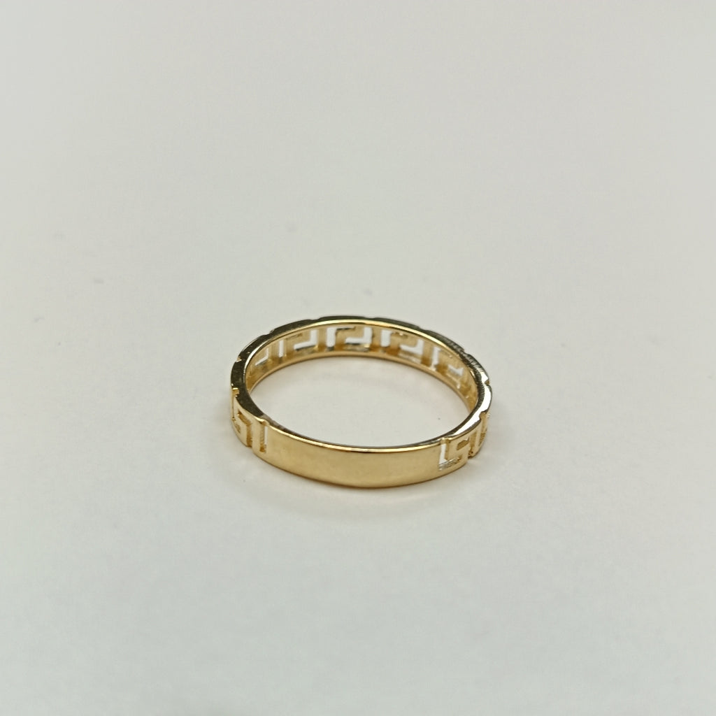 ANILLO ARGOLLA C GRECAS 14K 7 TALLA 1.4 GR (NUEVO)