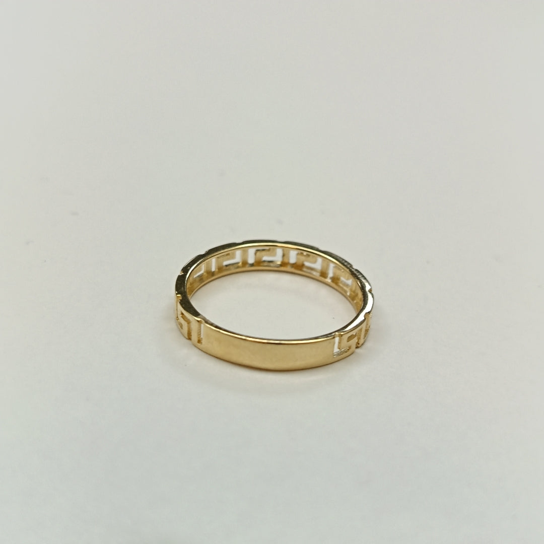 ANILLO ARGOLLA C GRECAS 14K 7 TALLA 1.4 GR (NUEVO)