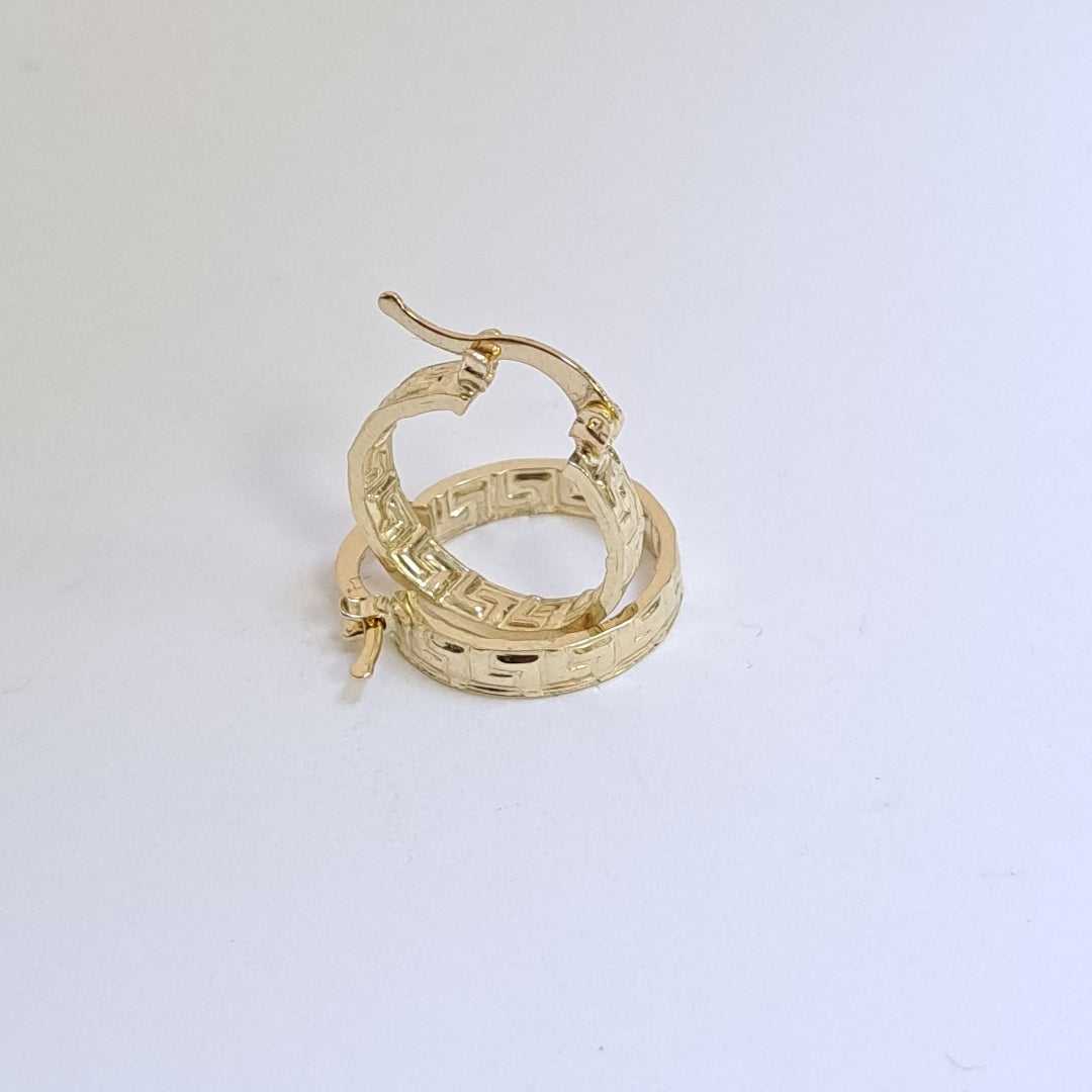 ARETES ARRACADAS FIG GRECAS 14K 1.8 GR (NUEVO)