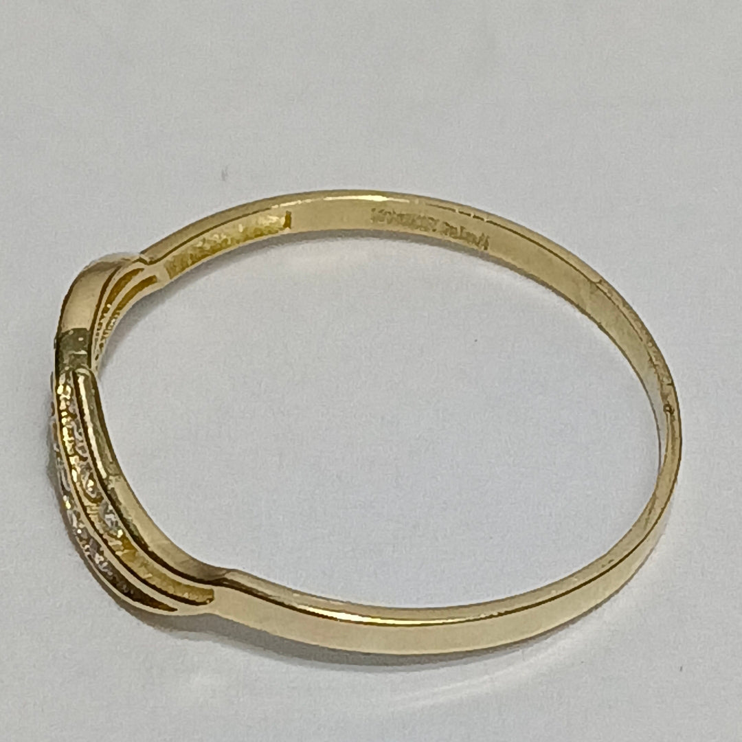 ANILLOS C CIRCONIAS 14K TALLA 8 0.8 GR (NUEVO)