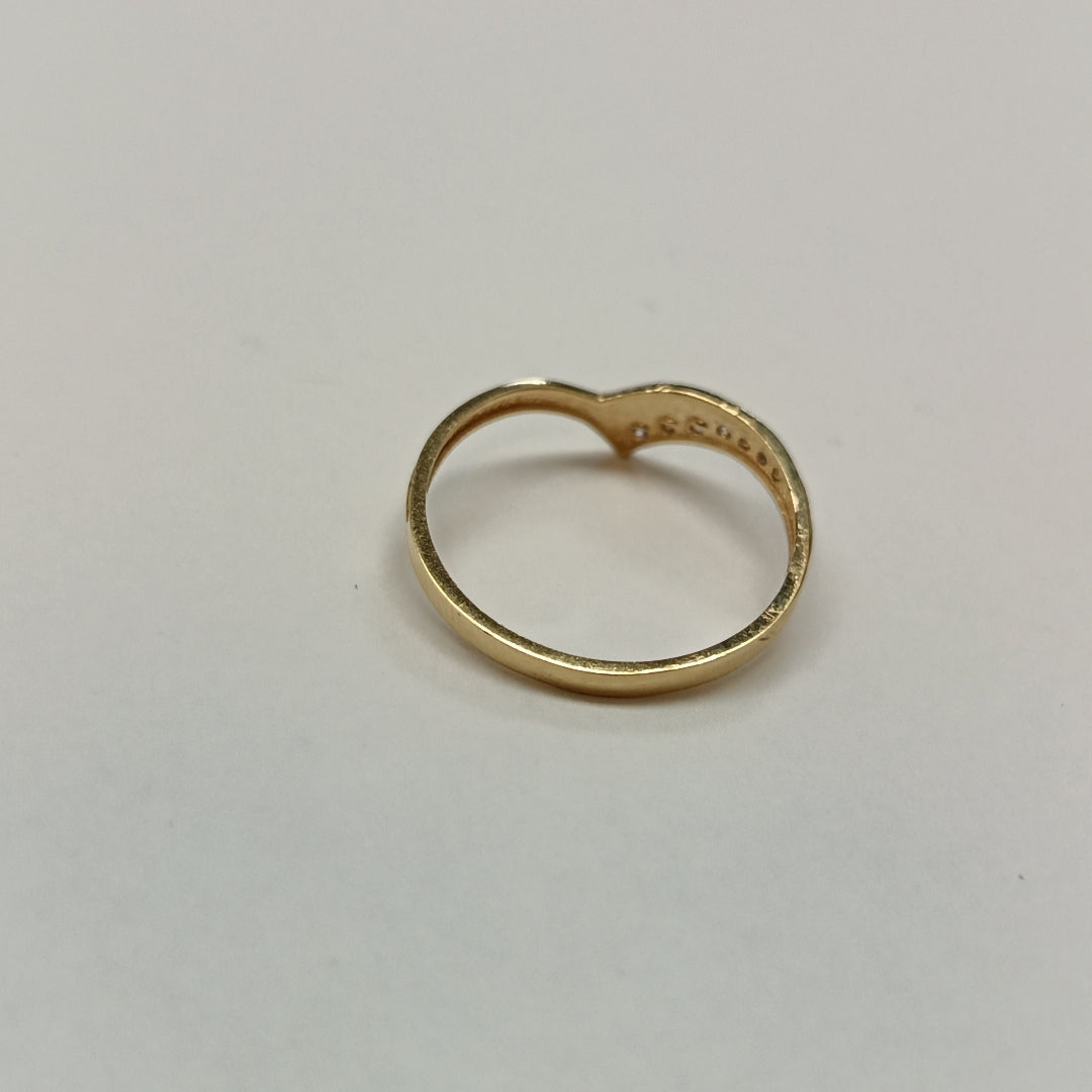 ANILLOS CON CIRCONIAS 14K TALLA 7 1 GR (NUEVO)
