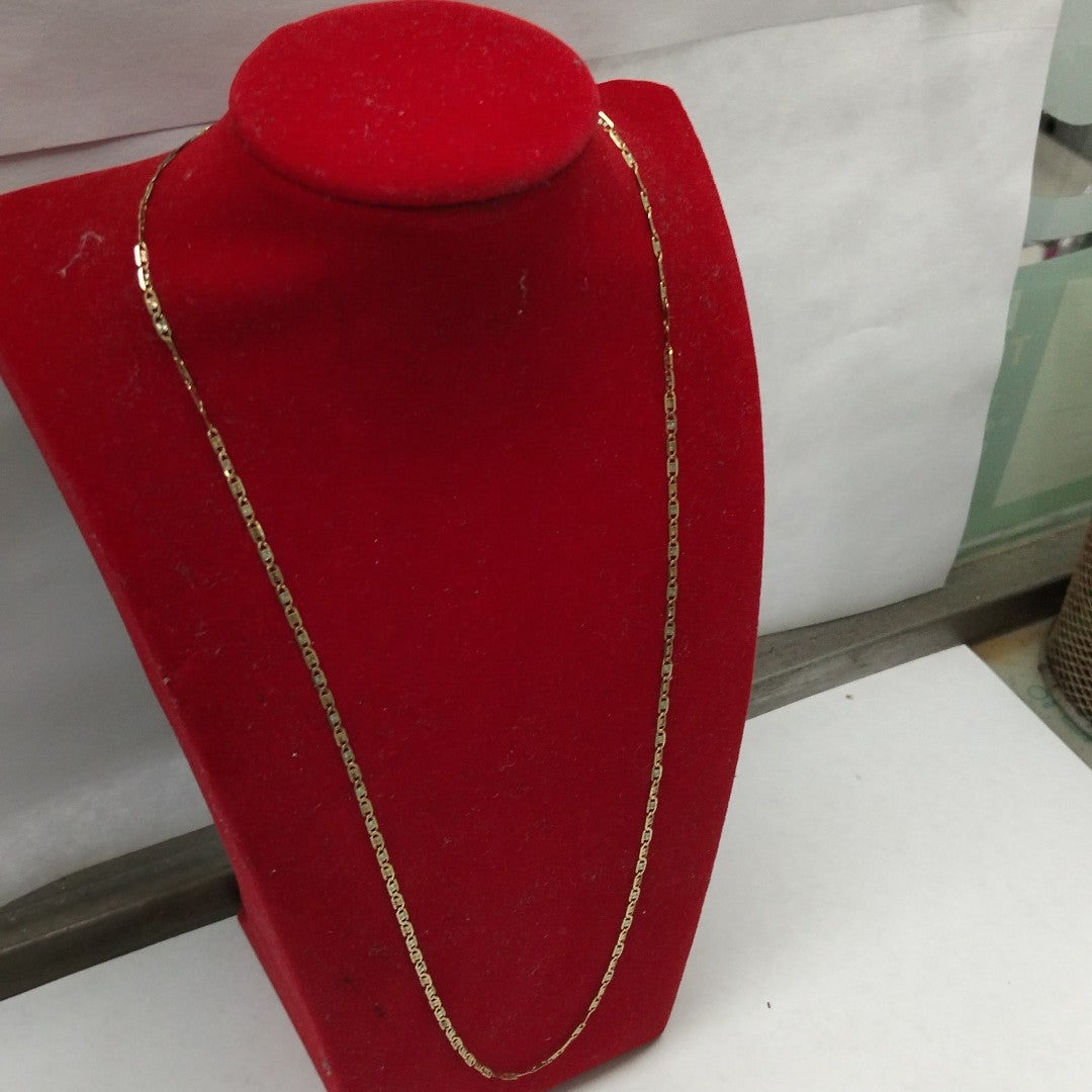 CADENA ORO, ORO BLANCO MUY BAJO, ORO COMBINADO 10 K 2.4 GRMS (SEMINUEVO)