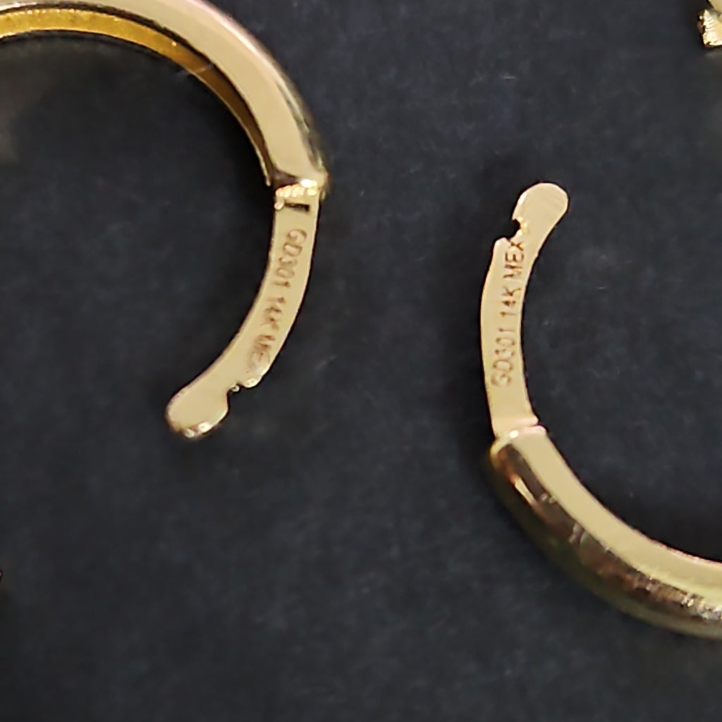 ARETES HUGGIES LISAS 14K 1.6 GR (NUEVO)