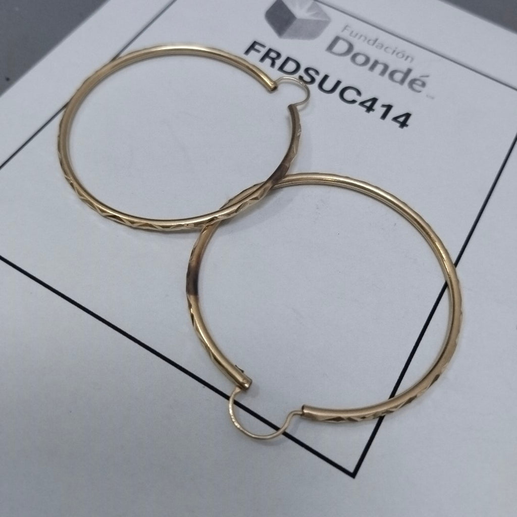 ARRACADAS PAR ORO 14 K 3.5 GRMS (SEMINUEVO)