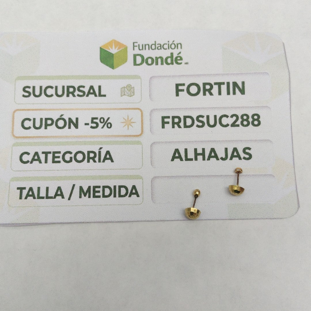 BROQUELES PAR ORO 10 K 0,40 GRMS (SEMINUEVO)