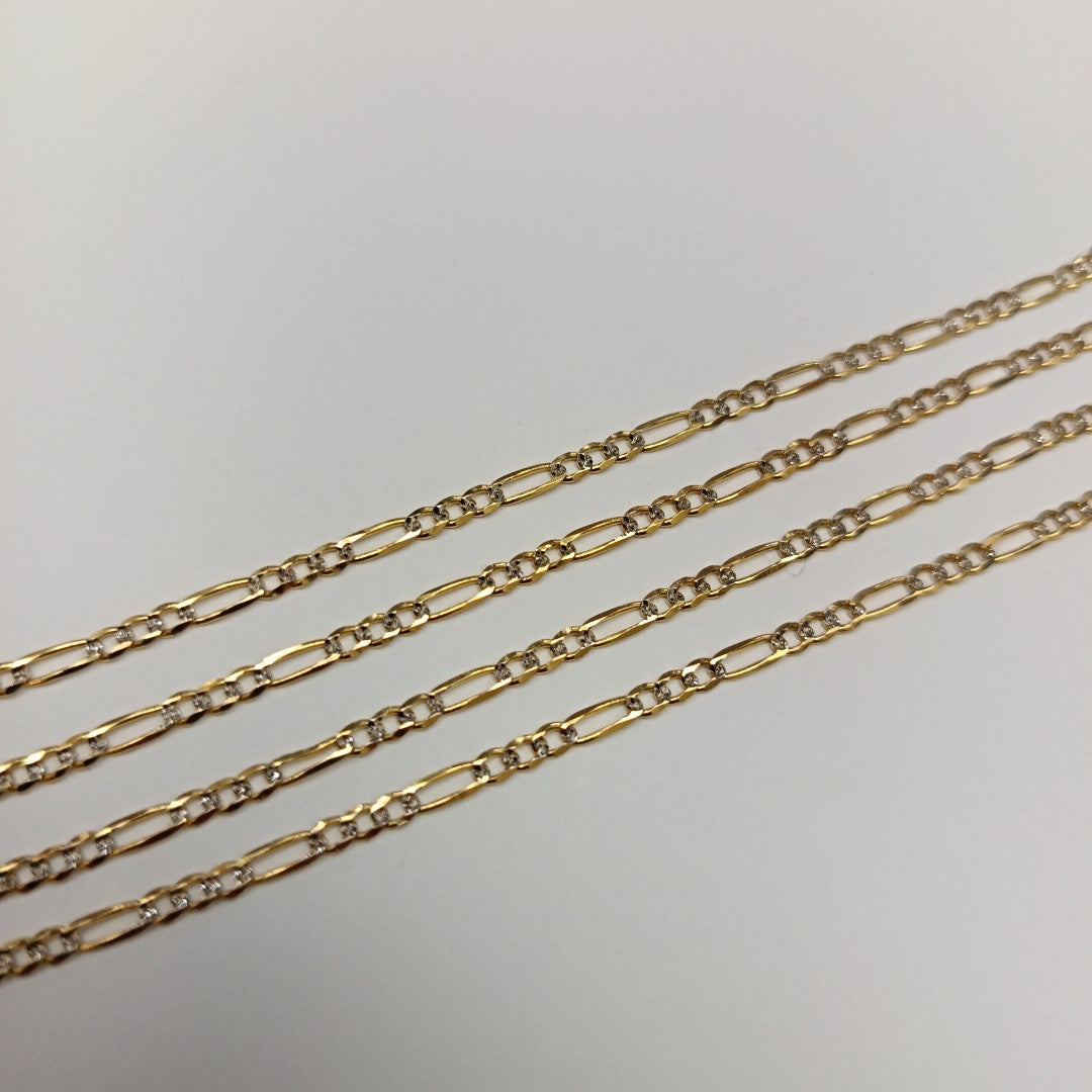 CADENA 3X1 DIAMANTADA 14K 55 CM 4.6 GR (NUEVO)