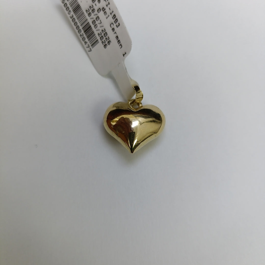 DIJE TEJIDO CORAZON LISO 14K 1.2 GR (NUEVO)