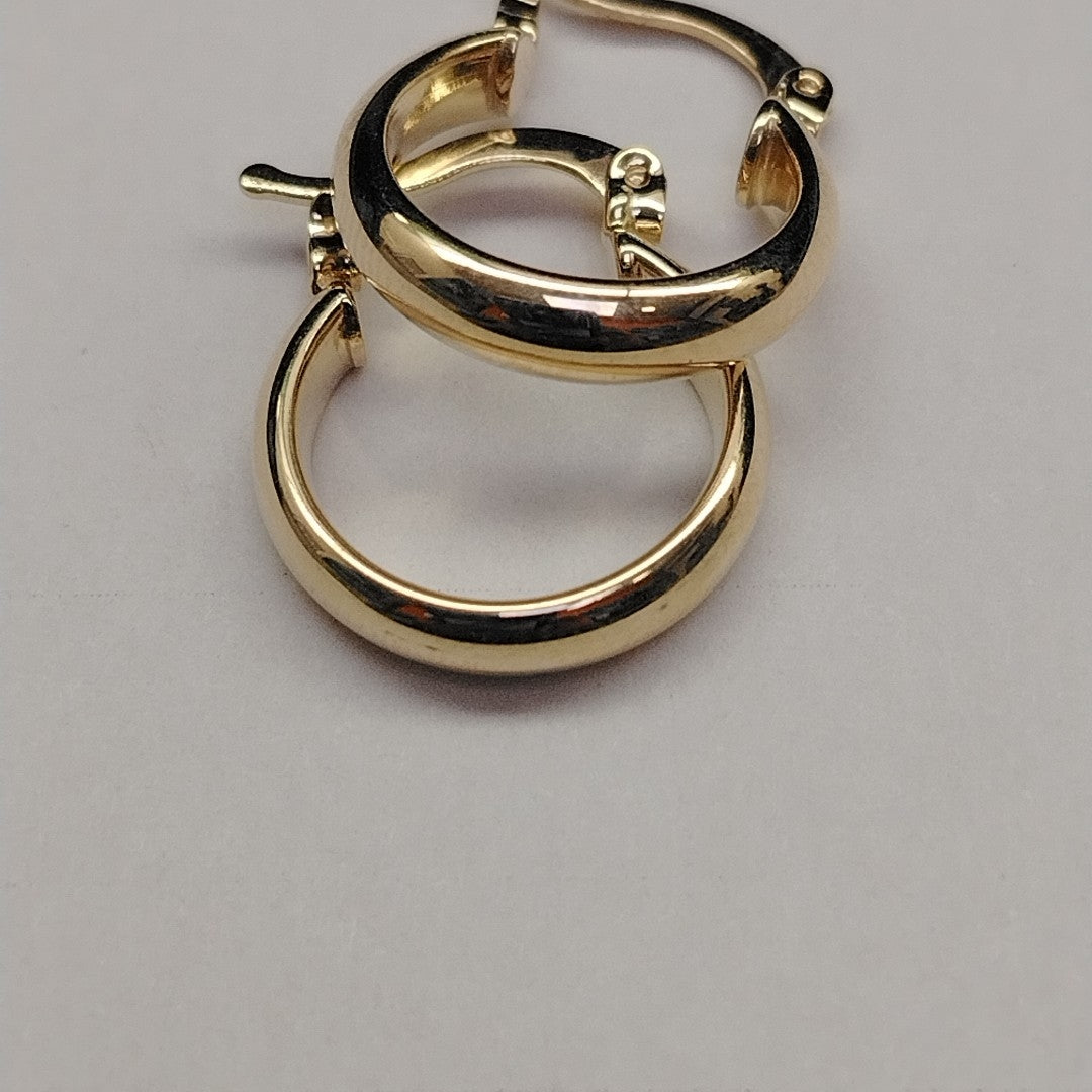 ARETES ARRACADA LISA 14K 1.7 GR (NUEVO)