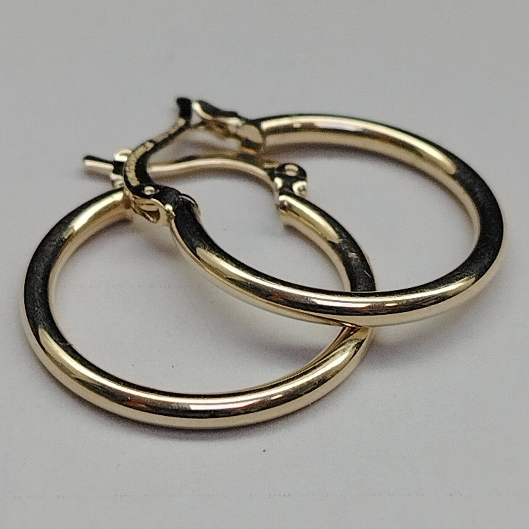 ARETES TEJIDO ARRACADAS LISAS 14K 1.2 GR (NUEVO)