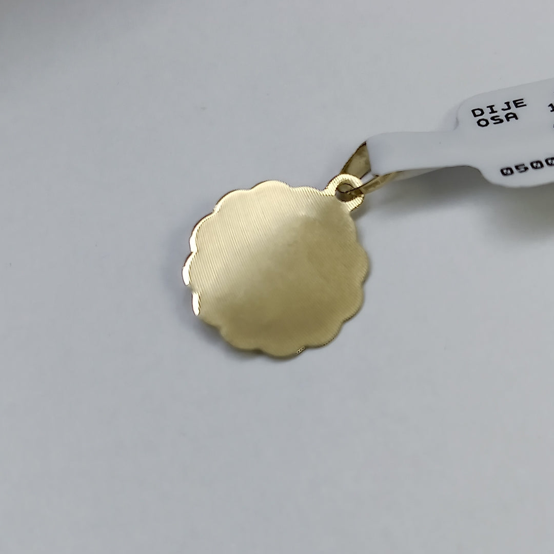 DIJE MEDALLA RELIGIOSA 14K 0.8 GR (NUEVO)
