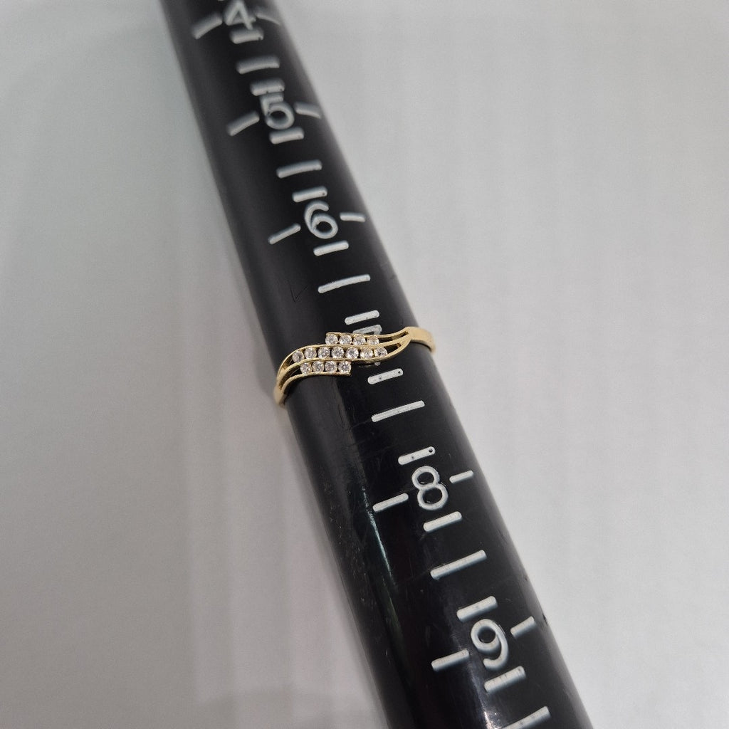 ANILLOS CON CIRCONIAS 14K TALLA 7 0.8 GR (NUEVO)