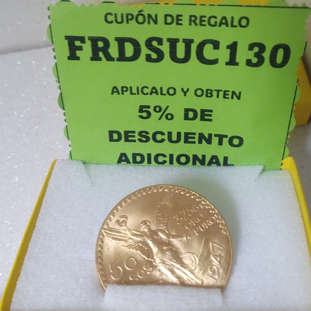 K1 41.6 GRMS 21 K IDENTIFICACIÓN MONEDA NOMINATIVA MONEDAS PESOS 50 PESOS (SEMINUEVO)