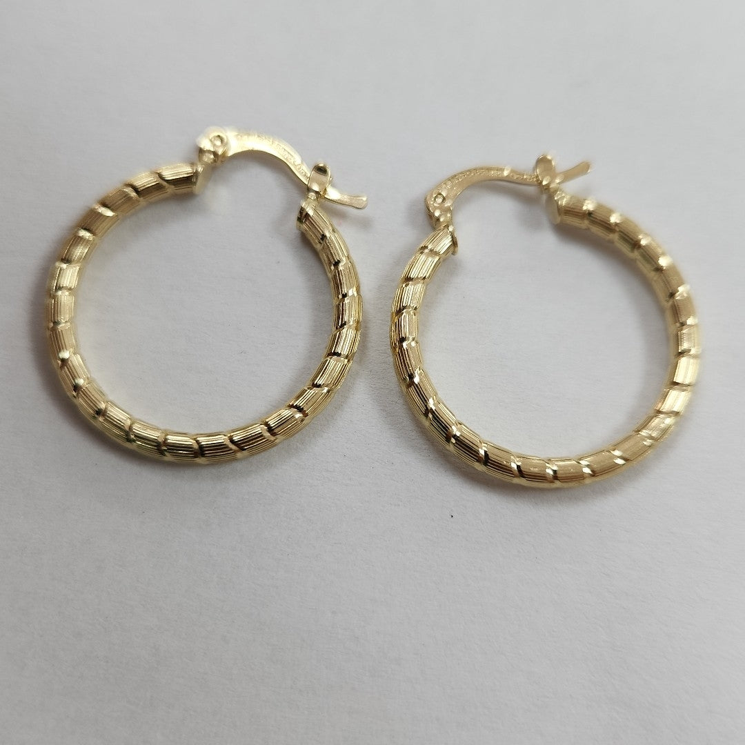 ARETES ARRACADAS LABRADAS 14K 3.2 GR (NUEVO)