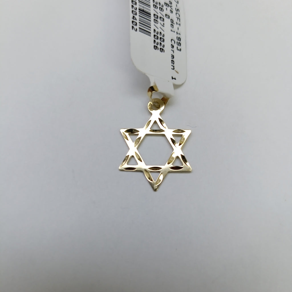 DIJE TEJIDO ESTRELLA DE DAVID 14K 0.5 GR (NUEVO)