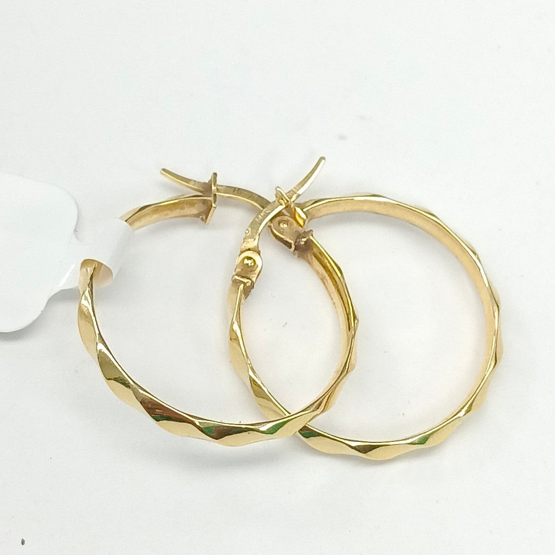 ARRACADAS PAR ORO 14 K 1.5 GRMS (SEMINUEVO)