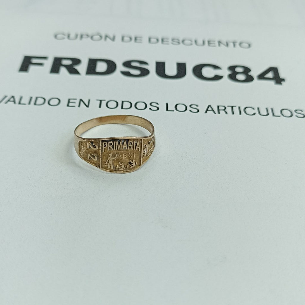 ANILLO DE GRADUACIÓN ORO 8 K 1 GRMS (SEMINUEVO)