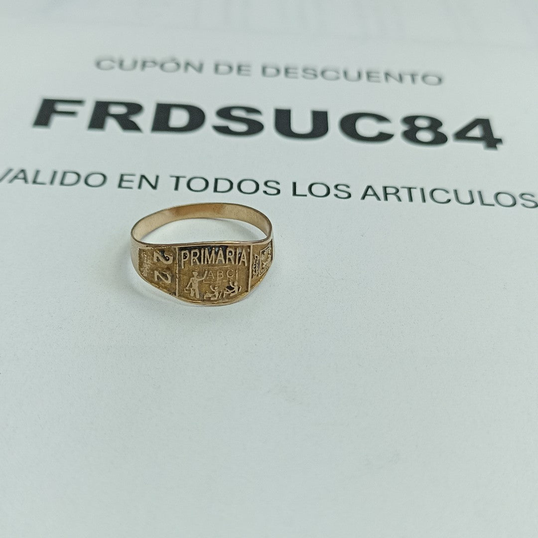 ANILLO DE GRADUACIÓN ORO 8 K 1 GRMS (SEMINUEVO)