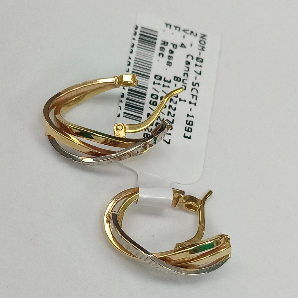 ARRACADAS PAR ORO 14 K 1.8 GRMS (SEMINUEVO)