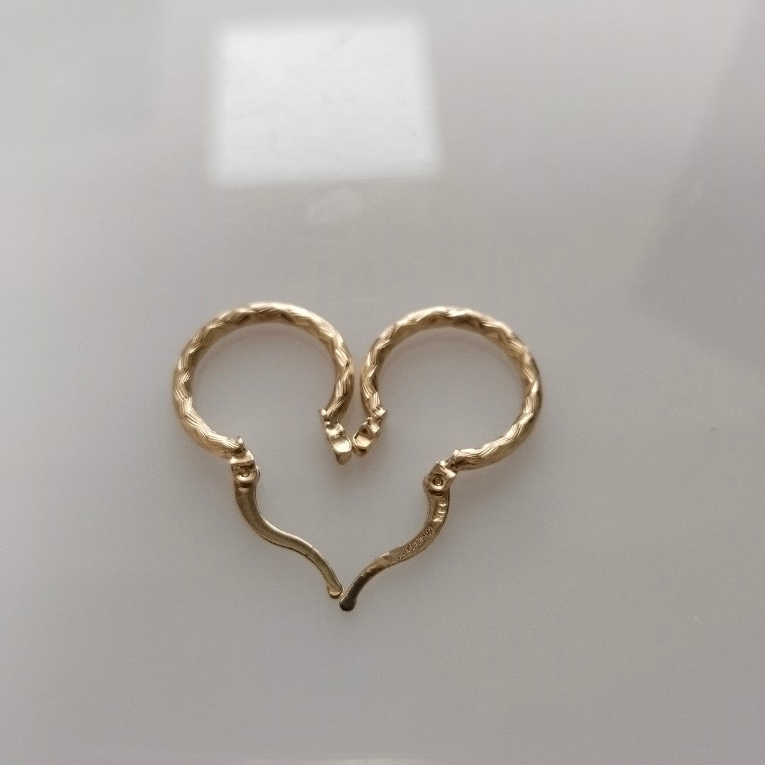 ARETES ARRACADAS TRENZADAS 14K 18 1.6 GR (NUEVO)