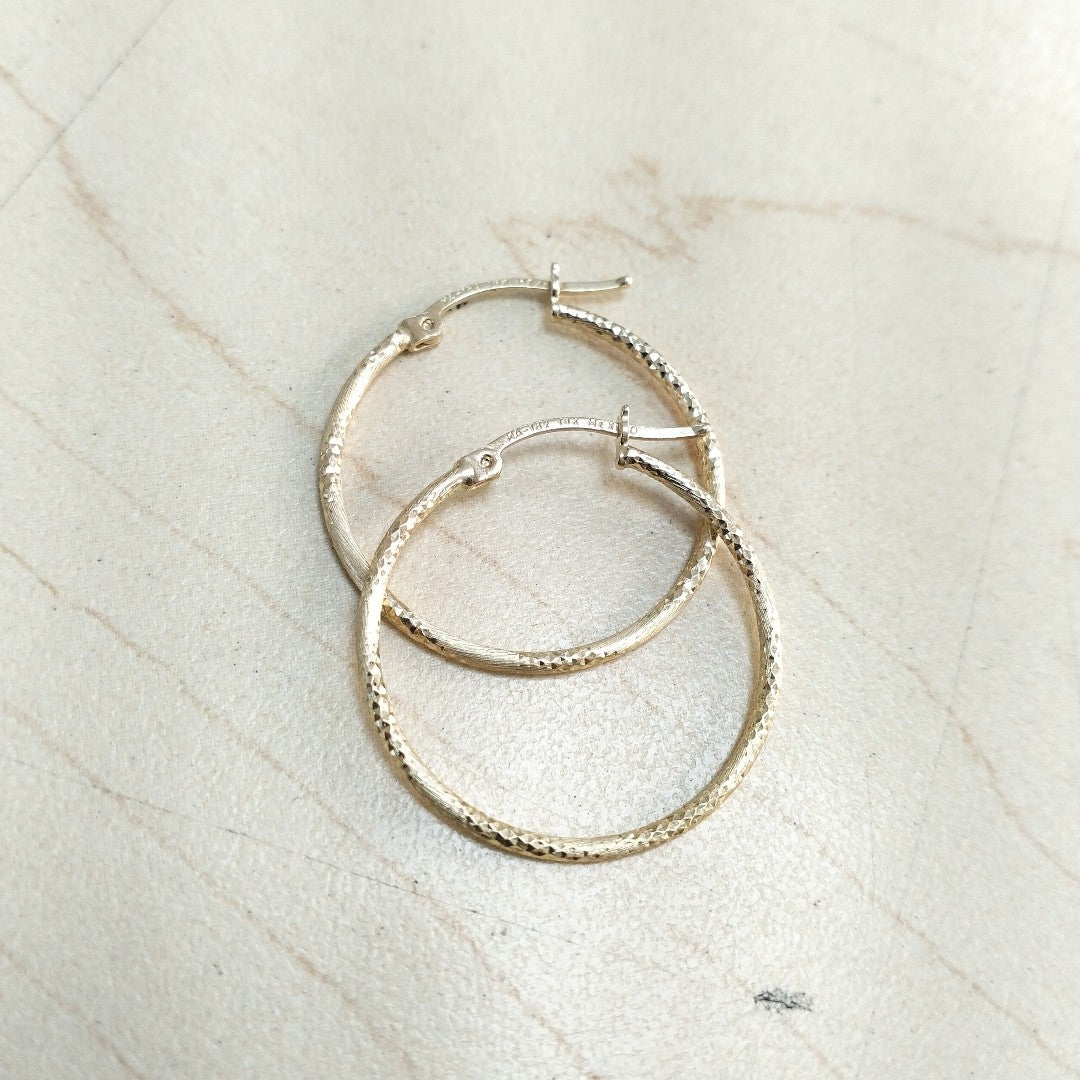 ARRACADAS PAR ORO 14 K 2,00 GRMS (SEMINUEVO)