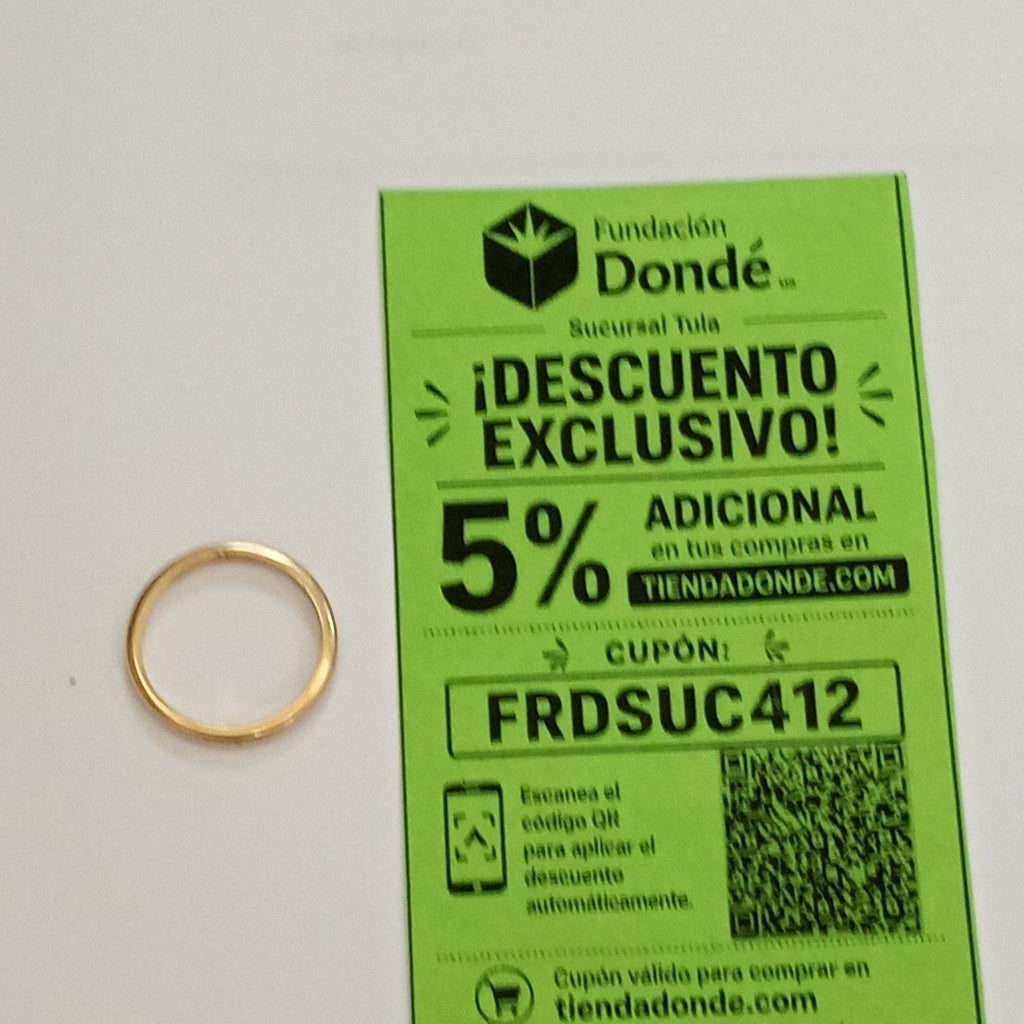 ARGOLLA ORO 18 K 2,40 GRMS (SEMINUEVO)