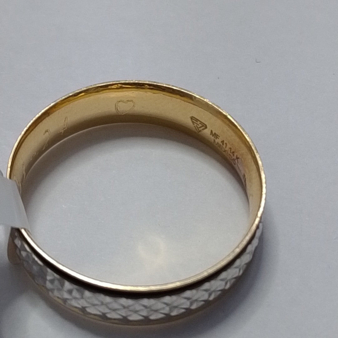 ARGOLLA ORO, ORO COMBINADO 14 K 3.3 GRMS (SEMINUEVO)
