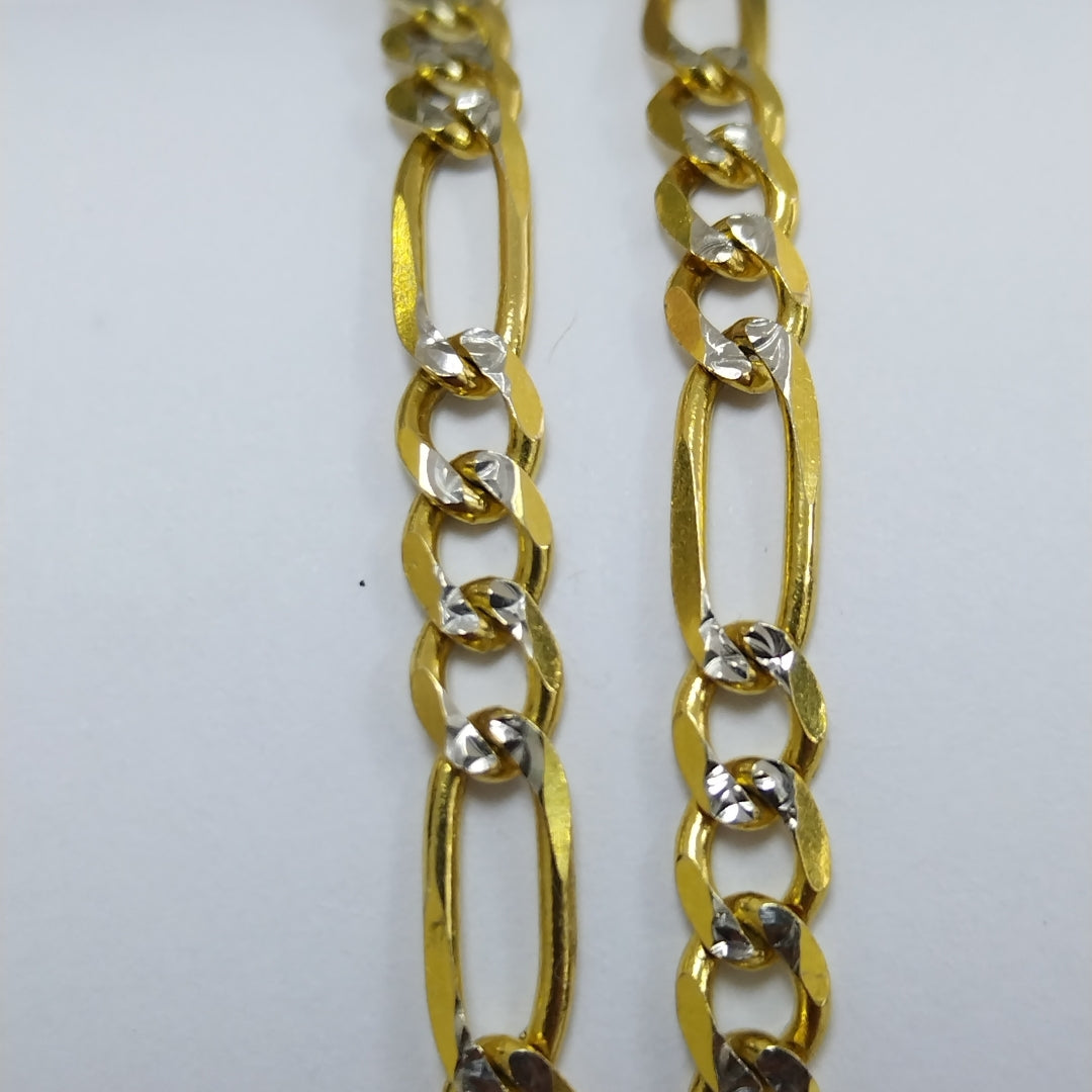 PULSERA 3X1 DIAMANTADA 14K 18 CM 4.6 GR (NUEVO)