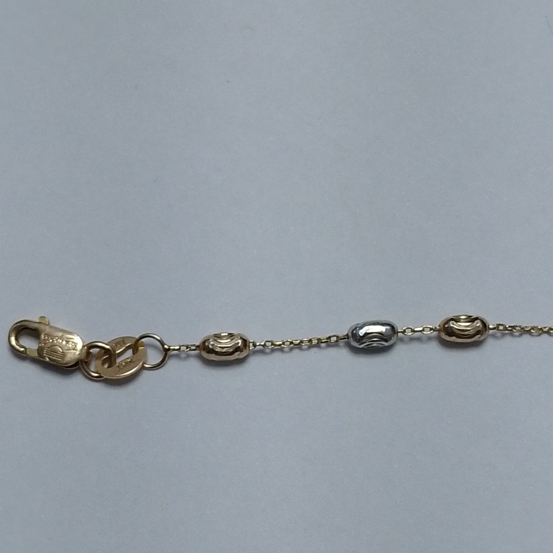 PULSERA ORO COMBINADO 14 K 1,10 GRMS (SEMINUEVO)