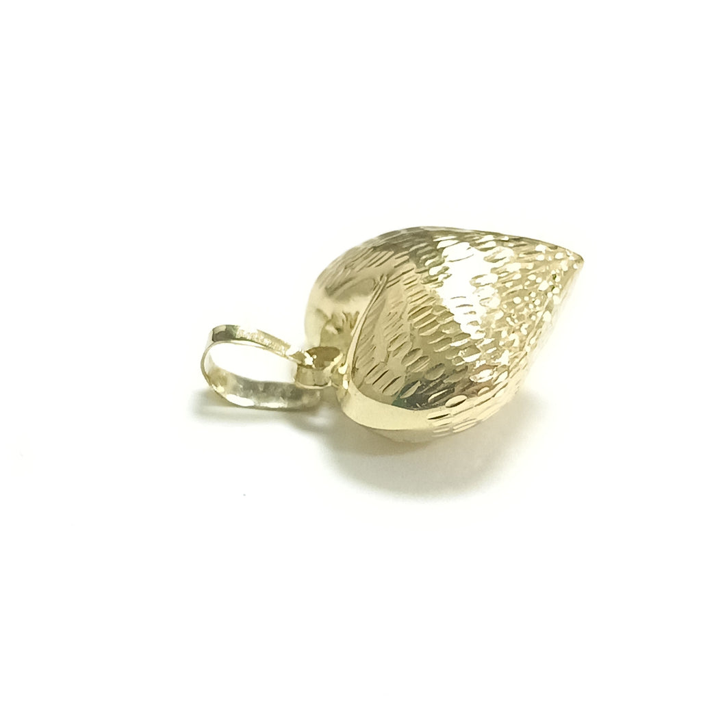 DIJE TEJIDO CORAZON LABRADO 14K 1.1 GR (NUEVO)