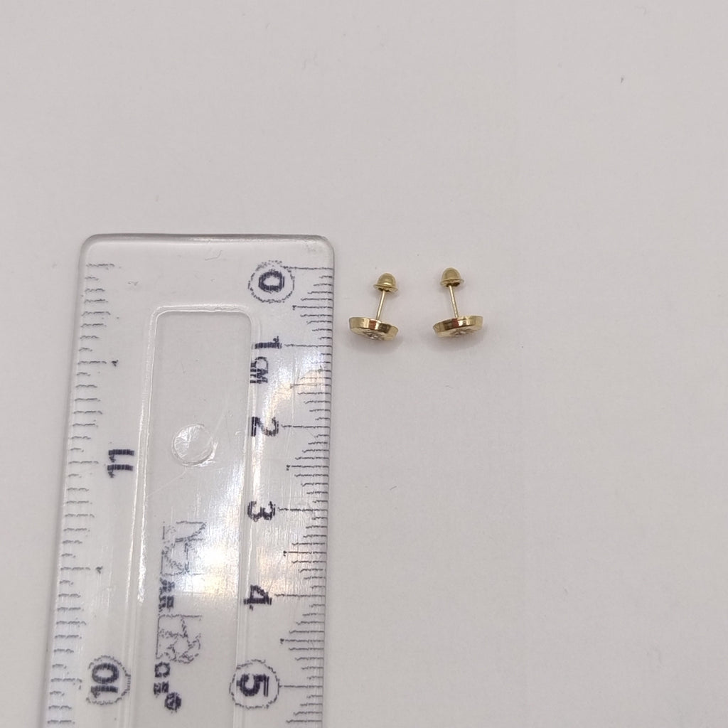 BROQUELES BROQUEL FIG BOTON C CIRCONIA 14K 0.2916 GR (NUEVO)