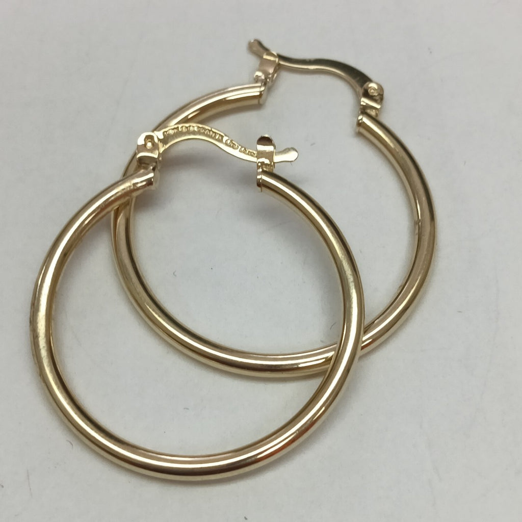 ARETES TEJIDO ARRACADAS LISAS 14K 1.5 GR (NUEVO)