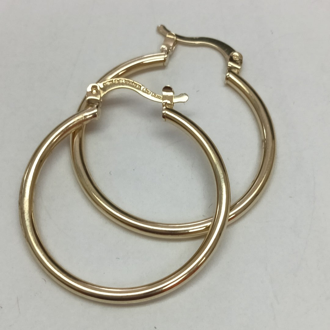 ARETES TEJIDO ARRACADAS LISAS 14K 1.5 GR (NUEVO)