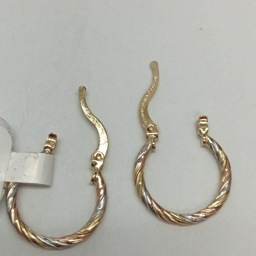 ARETES ARRACADAS COMBINADAS 14K 2.1 GR (NUEVO)