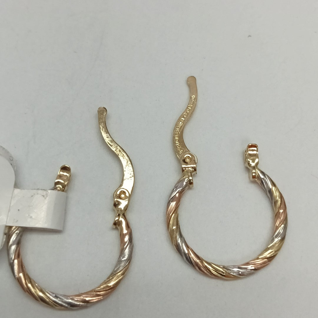 ARETES ARRACADAS COMBINADAS 14K 2.1 GR (NUEVO)