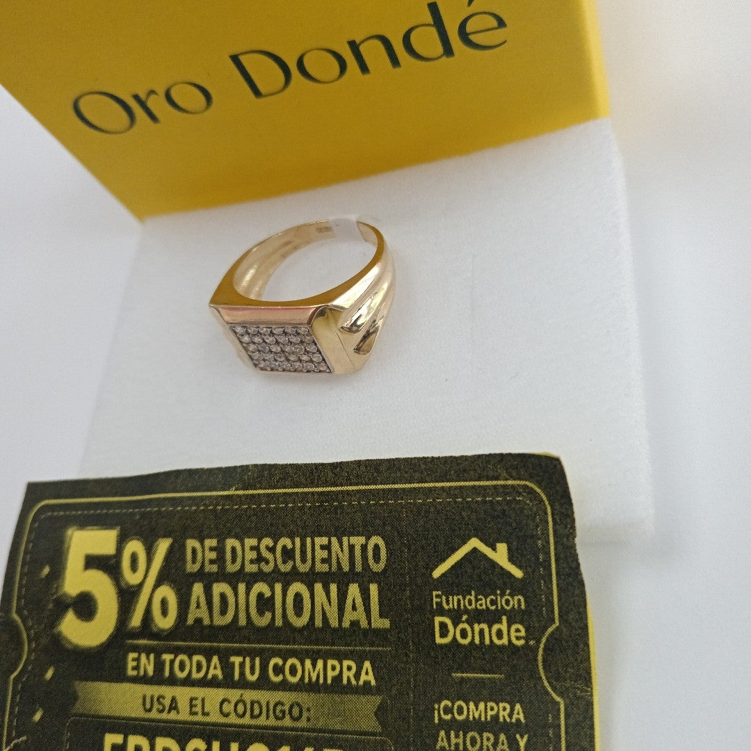 ANILLO C CIRCONIAS 14K 10 TALLA 6.3 GR (NUEVO)
