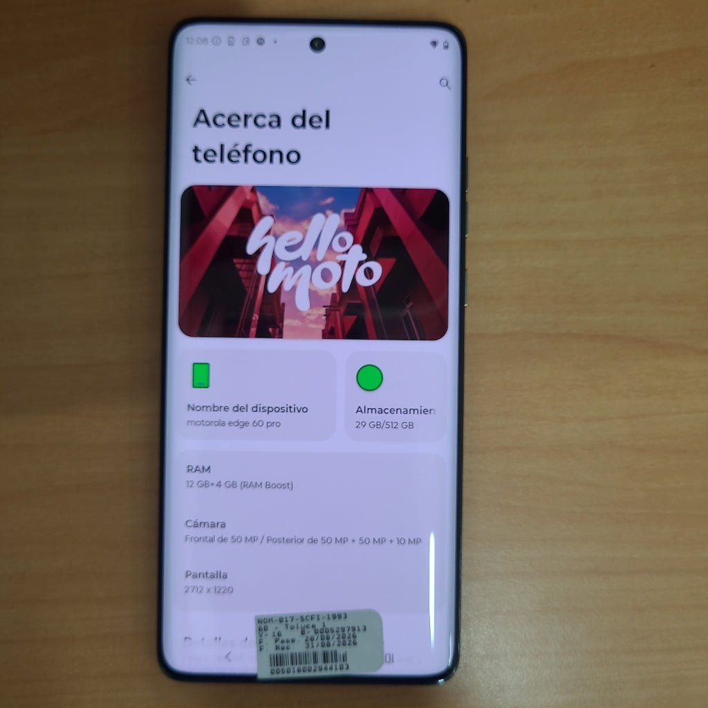 CELULAR MOTOROLA EDGE 60 PRO XT2507-1 (2025) 512 GB 12 GB RAM (SEMINUEVO)