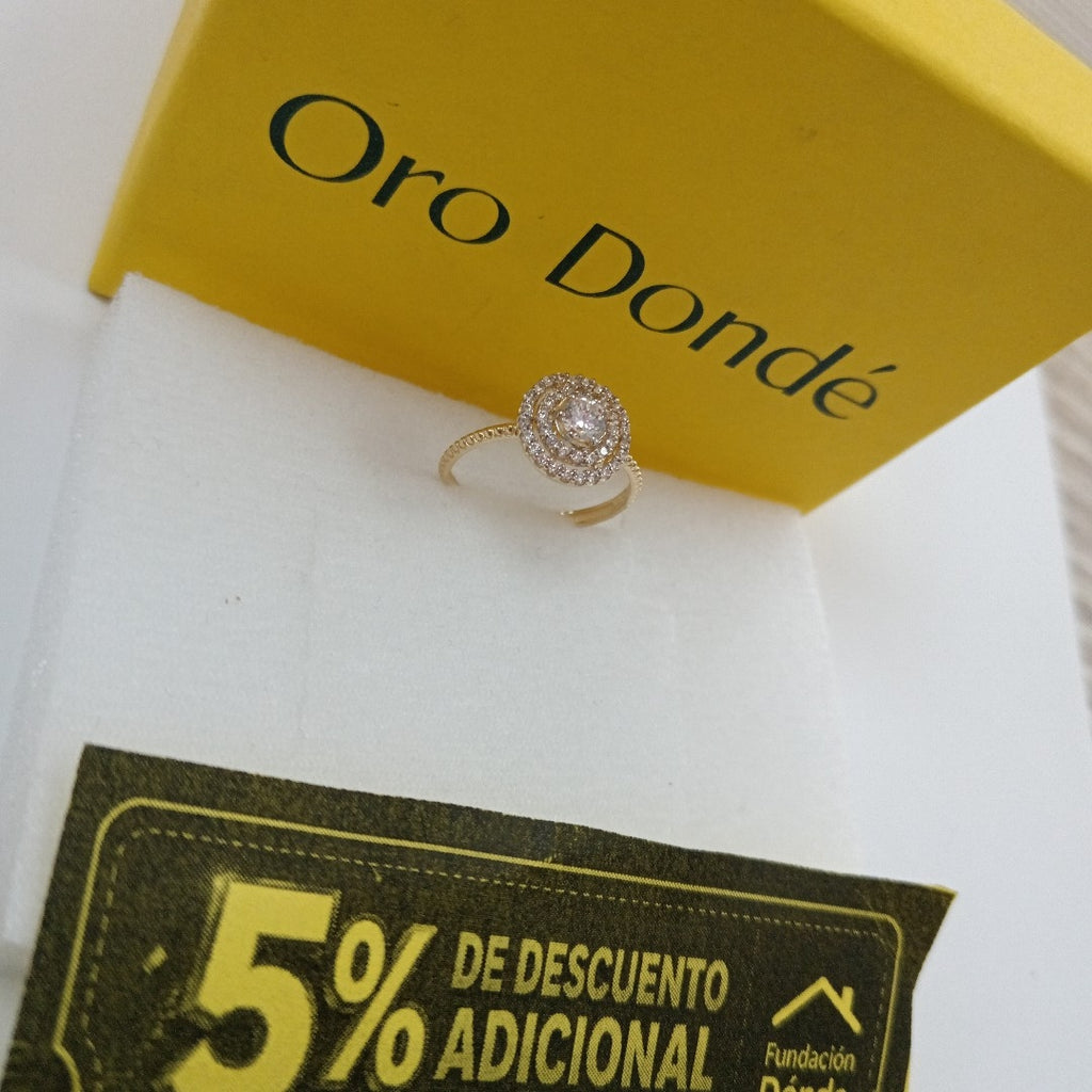 ANILLO ANILLITO C CIRCONIAS 14K 7 TALLA 1.9 GR (NUEVO)