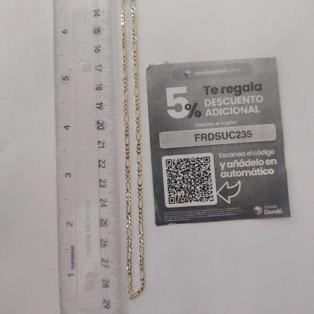 CADENA TEJIDO 3X1 14K 60 CM 5.6 GR (NUEVO)